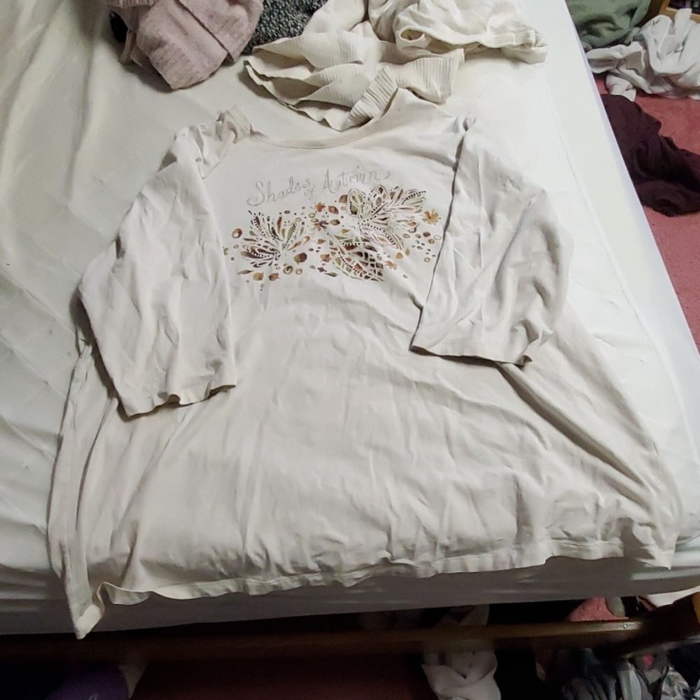 3/4 sleeve shades of autumn blouse